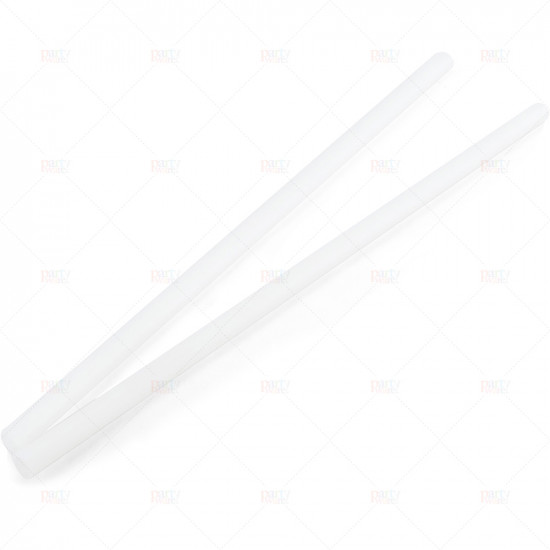 Party Straws Plastic White Bio Degradable 80pc/40