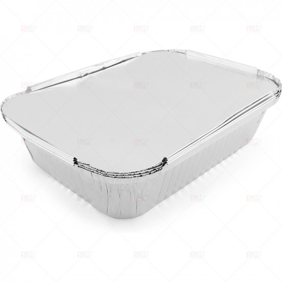 Foil Containers with Lids 220x158x52mm 4pc/24