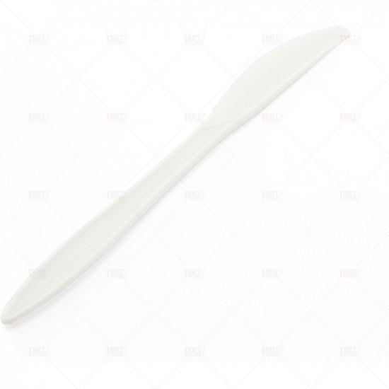 Cutlery Knives Plastic White 50pc/48