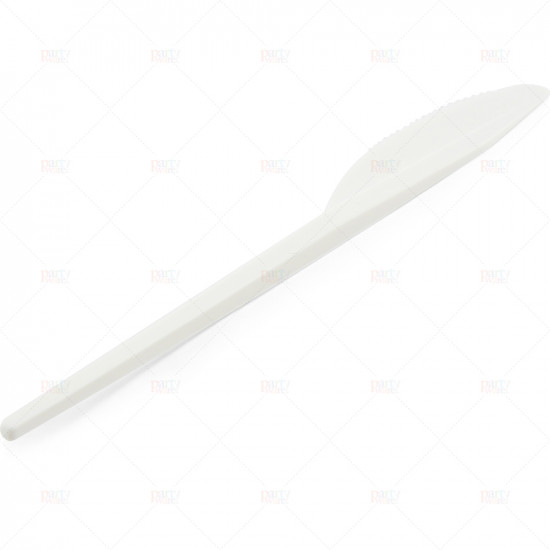 Cutlery Premium Knives Plastic White 100pcs/20