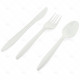 Cutlery Assorted Plastic White 48pcs/48