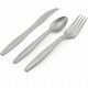 Cutlery Delux Plastic Silver 24pcs/24