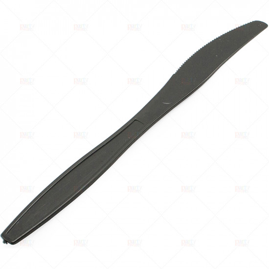 Cutlery Heavy Duty Plastic Knives Black 50pcs/30