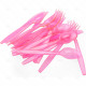 Cutlery Delux Pink Plastic 36pcs/24
