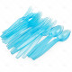 Cutlery Delux Light Blue Plastic 36pcs/24