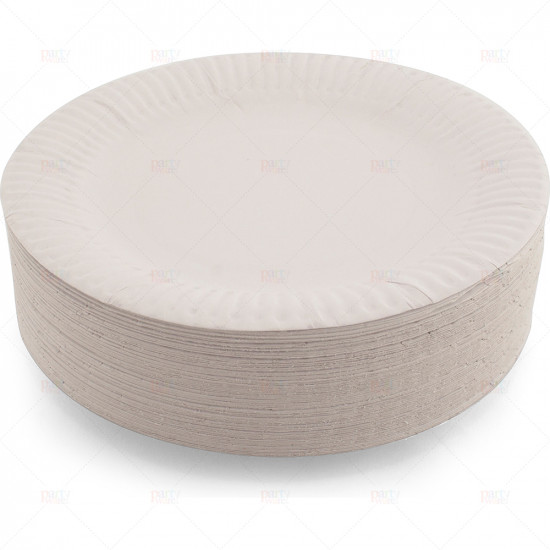 Plates Paper white 18cm 100pc/10