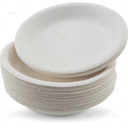 Plates Paper Bowl White 180mm 50pc/10