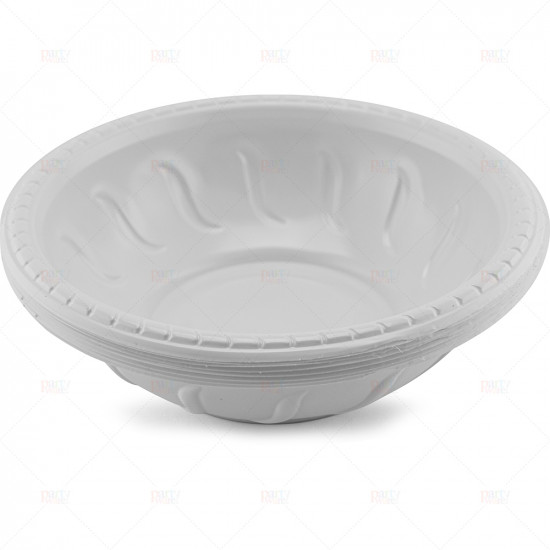 Plates Plastic Salad Bowl White 35oz 8pc/36