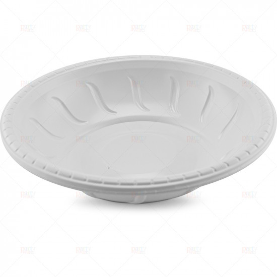 Plates Plastic Salad Bowl White 50oz 5pc/36