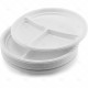Plates Plastic White 3compartments 50pc/12