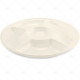 Plates Plastic Snack tray White 5 compartments 34cm 1pc/48