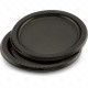 Plates Plastic Black 23cm 12pc/40