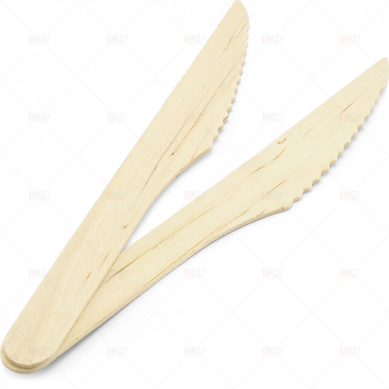 Cutlery Knife Wooden Bio Degradable 100pc/10