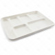 Food Tray Bagasse 6 Compartment 32 x 22cm 50pc/5
